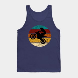 Retro Dirt Bike Motocross Distressed Motocycle Vintage T-Shirt Tank Top